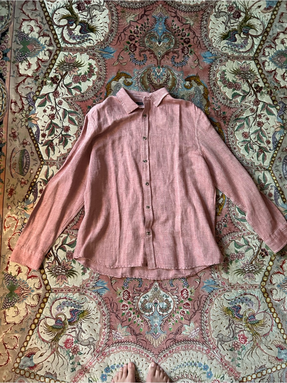 Banana Republic Men’s NWT Linen/Cotton Blend Long Sleeve Button Down